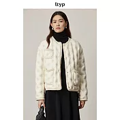 ltyp旅途原品 95白鵝絨直充3D波點香風羽絨服 冬季輕盈短款外套女 M L XL XL 杏仁米