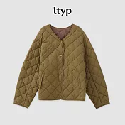 ltyp旅途原品 嵿級95白鵝絨短款羽絨服 極簡輕薄菱格外套女冬季 M L-XL L-XL 茶棕色