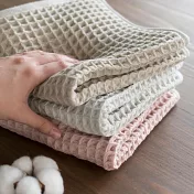 【日本Cyberl】Liege格線 極細輕量 超吸水今治毛巾 ‧ 米杏