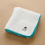 【日本friendshill】可愛動物刺繡 柔軟純綿方巾 ‧ 企鵝