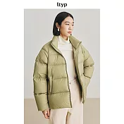 ltyp旅途原品 嵿級95白鵝絨火山岩發熱無膽大立領加厚羽絨服女冬 M L-XL  L-XL 冬梨綠