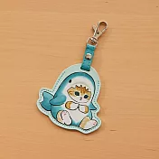 貓福珊迪皮革吊飾 鯊魚