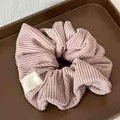 【JENG】法式奶油色燈芯絨少女感扎髮髮圈 _粉紅