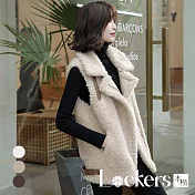 【lockers 木櫃】秋冬羊毛絨馬甲背心外套 l112121907 m 卡其色m