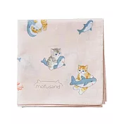 【Towel Museum】日本mofusand貓咪鯊魚 柔軟純棉萬用手巾 ‧ 粉