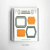 透明邊框組合印章：多邊形