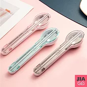 JIAGO 不鏽鋼環保餐具3件組 灰盒