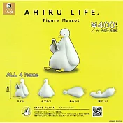 【日本正版授權】全套4款 AHIRU LIFE. 插畫公仔 扭蛋/轉蛋 鴨子/插畫/動物模型 787715