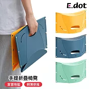 【E.dot】便攜2way手提折疊椅凳 (戶外露營排隊適用)  黃色