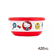 【HOUSUXI舒希】三麗鷗Hello Kitty 不鏽鋼雙層隔熱碗420ml-A1