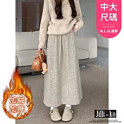 【Jilli~ko】加絨加厚高腰顯瘦中長款A字裙中大尺碼 J11587 FREE 淺卡
