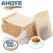 【AHOYE】未漂白環保木漿泡茶袋 100入 (泡茶包 泡茶器)