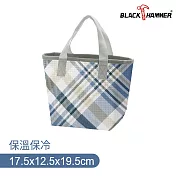 BLACK HAMMER 經典斜紋手提保溫保冰便當袋 (防水錶層+鋁箔內裡/野餐露營萬用款)