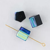 【日本MIYUKI FACTORY】希臘神話風 捷克玻璃珠(袋裝) 8x8mm ‧ 黑藍混色