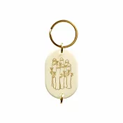 【日本HIGHTIDE】MOOMIN 壓克力標籤鑰匙圈 ‧ 象牙白