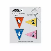 【日本HIGHTIDE】MOOMIN 磁鐵夾式書籤四入組 ‧ C