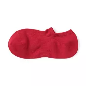 【MUJI 無印良品】男棉混淺口直角襪25-27cm 紅色