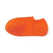 【MUJI 無印良品】女棉混淺口直角襪23-25cm 淺橘