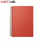 LIHIT LAB N-2671 A6網點活頁筆記本(MUTUAL) 桔紅色
