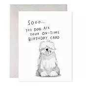 【 E.Frances 】SHEEPDOG BELATED 生日卡 #BD305