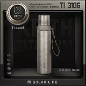 Keith 鎧斯鈦真空保溫瓶 贈掛扣杯蓋 800ml / Ti3106.復古保溫瓶 真空鈦保溫杯 鈦保冰瓶 鈦保溫壺 保冷鈦水瓶