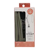 ELECOM 8mm圓繩手機肩背帶- 軍綠