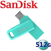 【代理商公司貨】SanDisk 512GB Ultra Dual Drive Go USB Type-C OTG 雙用隨身碟-湖水綠