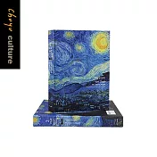 珠友 A5/25K三年份日記/日記本/盒裝日誌/精裝筆記/硬殼手札/彩色內頁-梵谷/星夜/192張 梵谷/星夜
