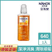 日本獅王奈米樂超濃縮抗菌洗衣精640g(室內晾衣/潔淨消臭)(效期至2026/09/03) 潔淨消臭