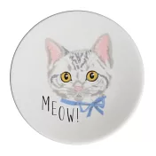 【日本小倉陶器】Meow可愛貓咪 陶瓷小皿10cm ‧ 虎斑貓