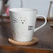 【日本小倉陶器】美濃職人窯燒 陶瓷馬克杯300ml ‧ 白犬