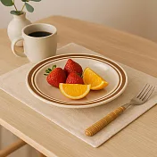 【日本小倉陶器】美濃燒 職人cafe 陶瓷淺盤16cm ‧ 棕