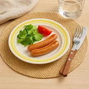 【日本小倉陶器】美濃燒 職人cafe 陶瓷淺盤16cm ‧ 黃