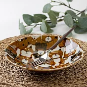 【日本Minoru】職人窯燒 柴犬 陶瓷淺盤23cm ‧ 棕