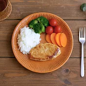 【日本Minoru】露花 職窯 陶瓷淺盤21cm ‧ 珊瑚