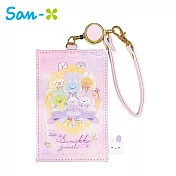 【日本正版授權】角落生物 皮質 彈力票卡夾 票夾/證件套/悠遊卡夾 角落小夥伴