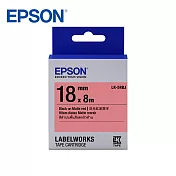 EPSON LK-5RBJ C53S655427標籤帶(消光霧面18mm)紅黑