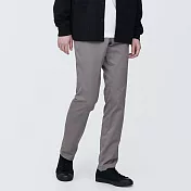 【MUJI 無印良品】男有機棉混彈性綾織合身褲76 灰棕