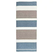 【日本丸真】日本製ima Linea 立體條紋吸水迷你浴巾 藍