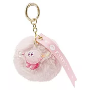 【日本正版授權】星之卡比 鑰匙圈 吊飾/毛球鑰匙圈/包包吊飾 卡比之星/Kirby - 粉色款