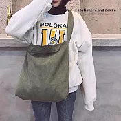 和風森林系｜單肩&斜挎學院風帆布包 ‧ 海松