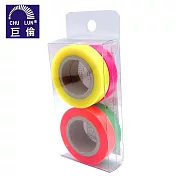 巨倫 A-1327 四色螢光補充膠帶