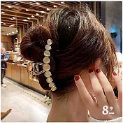 【89 zone】法式古典時尚氣質貓眼 髮飾 頭飾 飾品 鯊魚夾 抓夾 髮夾 1 入(大號貓眼抓夾) 無 金色