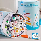 【JarMelo 原創美玩】可水洗兒童絲滑蠟筆 (24色)附背帶JA96215