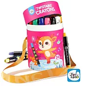 【JarMelo 原創美玩】兒童絲滑蠟筆- (24色)附背帶JA95874