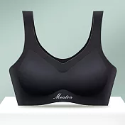 【KISSDIAMOND】頂級乳膠抗菌無痕內衣(KDW-M8204) XL 黑色