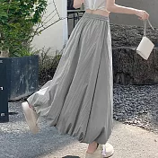【AnZa】設計感澎澎雲朵裙花苞裙長裙(3色)      FREE 灰色