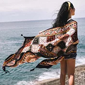 【AnZa】民族風防曬沙灘百搭披肩(5款) FREE 雪花方格