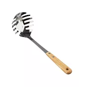 【日本青芳製作所】天然木把不鏽鋼 撈麵勺匙27cm