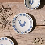 【日本Yamani】美濃燒｜矢鳥花叢 陶瓷 淺盤17cm